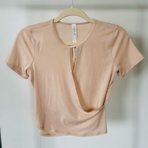 Lululemon lightweight yoga t-shirt in light pink